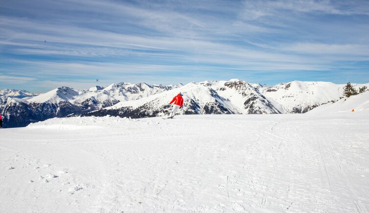 skigebiet reinswald piste skifahrer winter