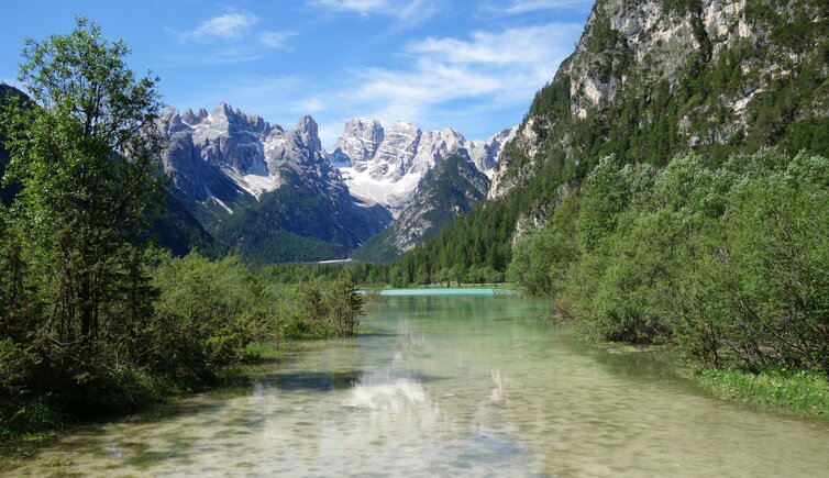 duerrensee lago di landro dahinter monte cristallo