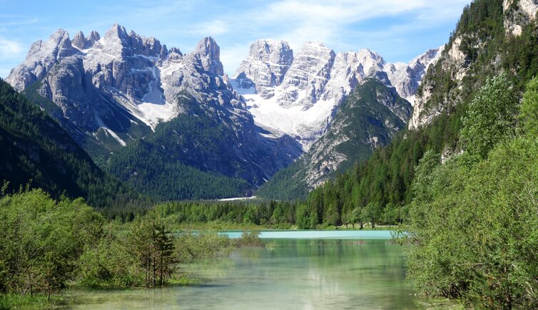 duerrensee lago di landro dahinter monte cristallo