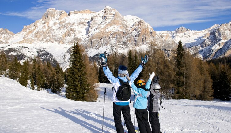 alta badia winter familie personen ski